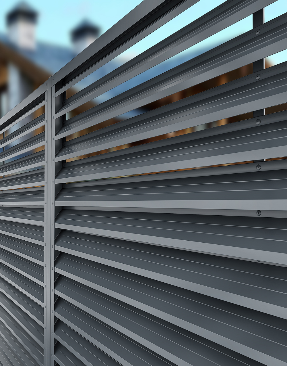 Panelna ograda uz objekat